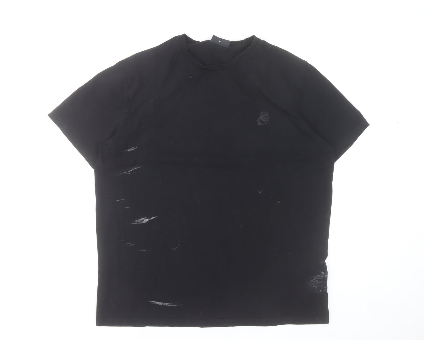 Karl Lagerfeld Men's Black Crew Neck Cotton Blend T-Shirt XL