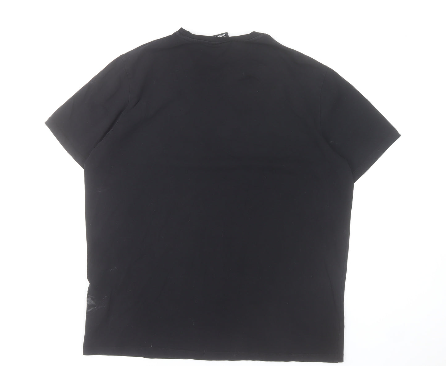 Karl Lagerfeld Men's Black Crew Neck Cotton Blend T-Shirt XL