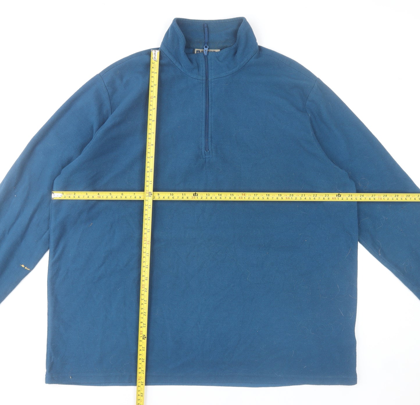 Mountain Warehouse Men's Blue 2XL Fleece 1/4 Zip Pullover Sweatshirt