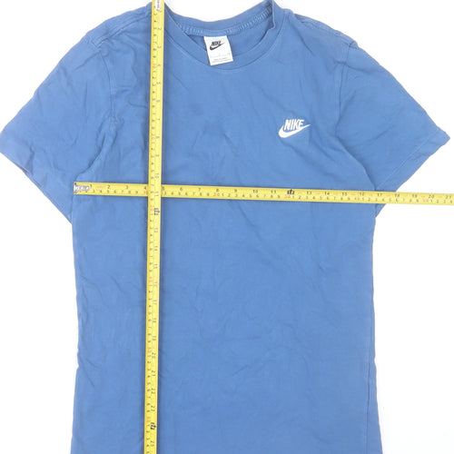 Nike Men's Blue Crew Neck Cotton Short Sleeve T-Shirt Size S