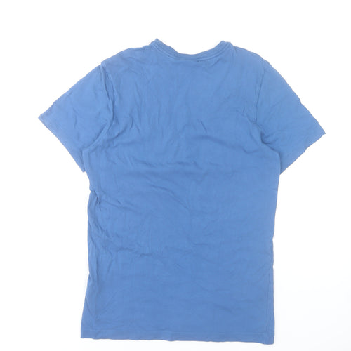 Nike Men's Blue Crew Neck Cotton Short Sleeve T-Shirt Size S