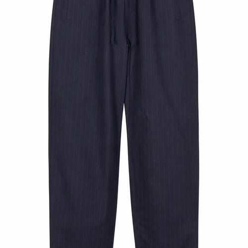 Bershka Girls Black Pinstripe Chino Trousers Size L Elastic Waist