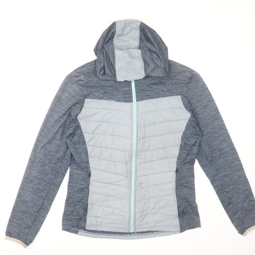 Dare 2B Women's Blue Hooded Puffer Jacket Size 10 Lightweight Outdoor