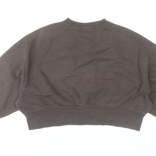 Nike Women's Brown XS Pullover Sweatshirt Cotton Blend Crew Neck