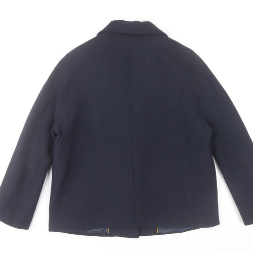 Jigsaw Women's Blue Wool Look Short Blazer Jacket M