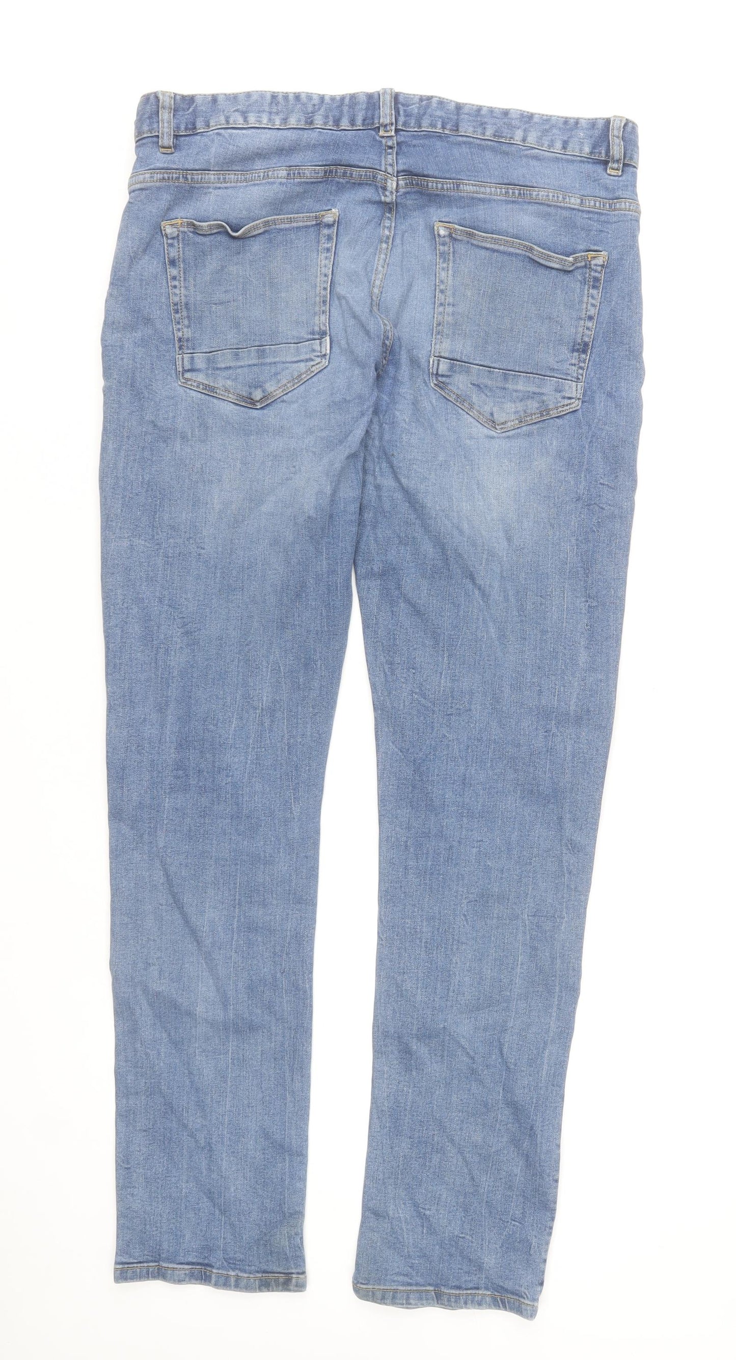 ASW85 Denim Men's Blue Slim Straight Jeans 34R