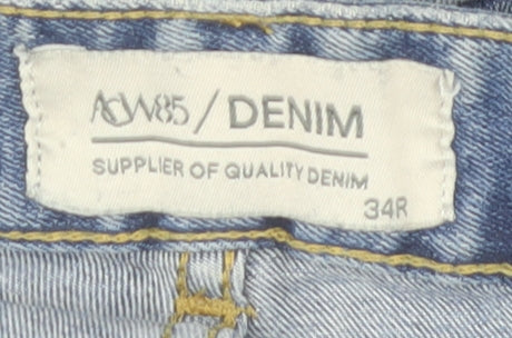 ASW85 Denim Men's Blue Slim Straight Jeans 34R