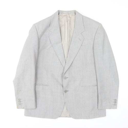 Varteks International Men's Grey Wool Blend 42 Blazer Jacket