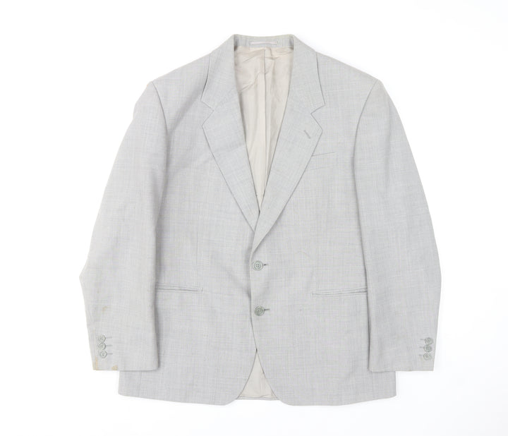 Varteks International Men's Grey Wool Blend 42 Blazer Jacket