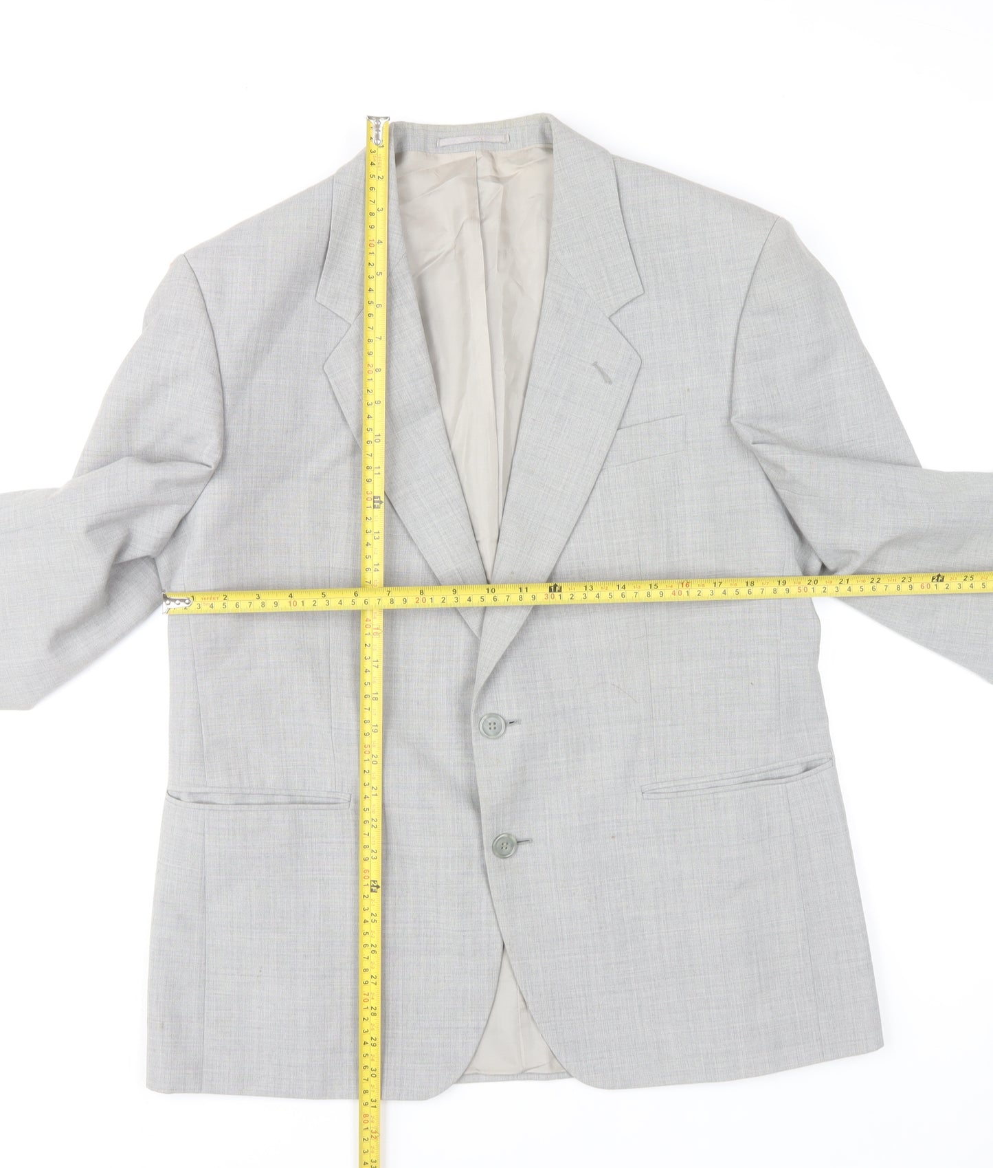 Varteks International Men's Grey Wool Blend 42 Blazer Jacket