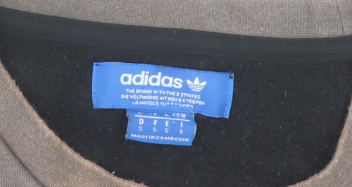 Adidas Men’s Grey Small Pullover Sweatshirt Crew Neck Sportswear
