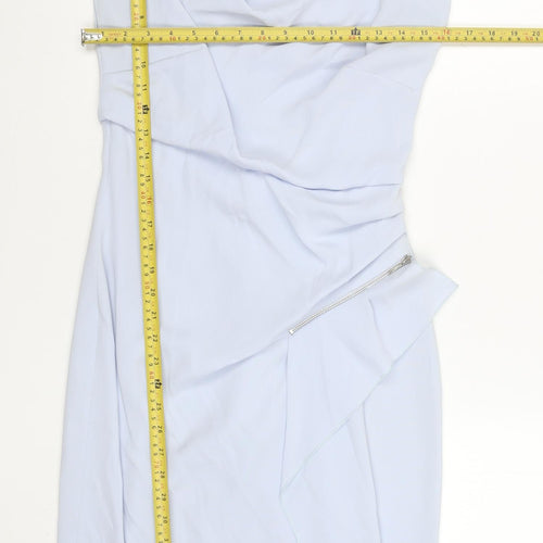 Coast Women Blue Size 10 Sheath Knee Length Sleeveless Dress