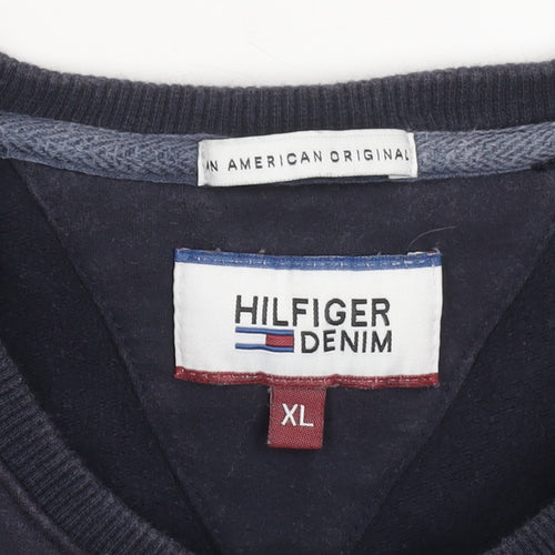 Tommy Hilfiger Denim Men's Navy XL Crew Neck Sweatshirt