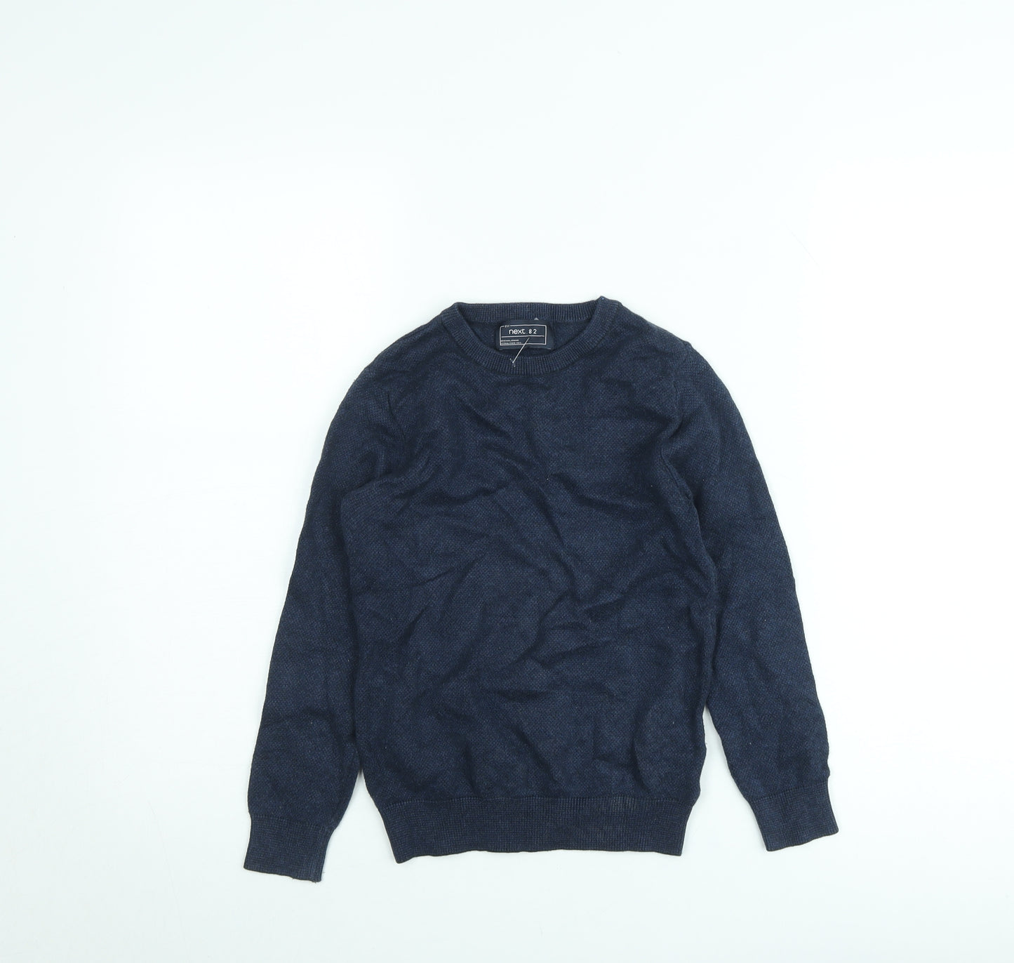 Next Boys Navy Blue Crew Neck Jumper Size 82cm Classic Knit