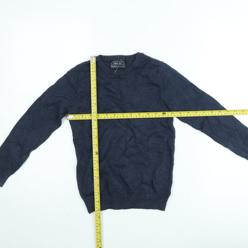 Next Boys Navy Blue Crew Neck Jumper Size 82cm Classic Knit