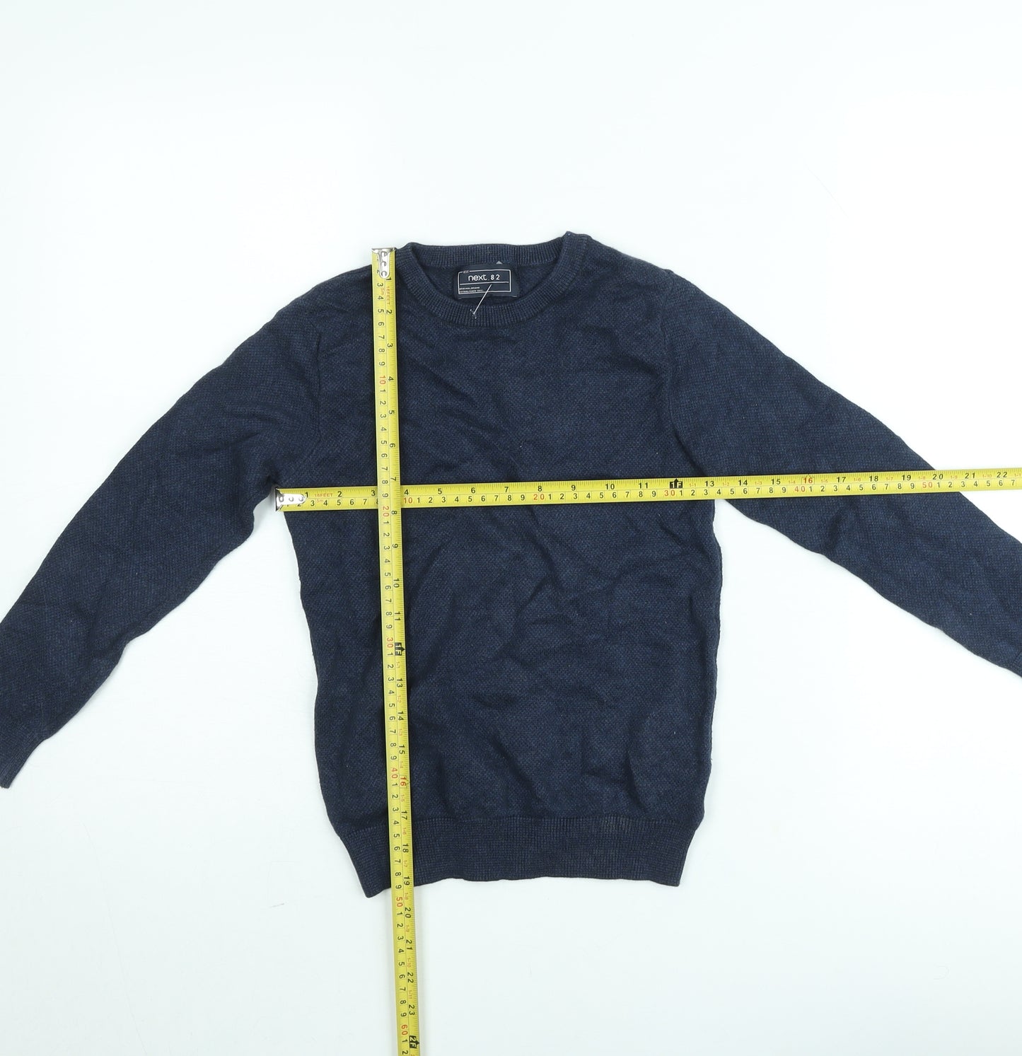 Next Boys Navy Blue Crew Neck Jumper Size 82cm Classic Knit