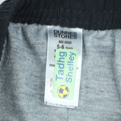 Dunnes Stores Boys Black 5-6 Years Jogger Trousers Elastic Waist