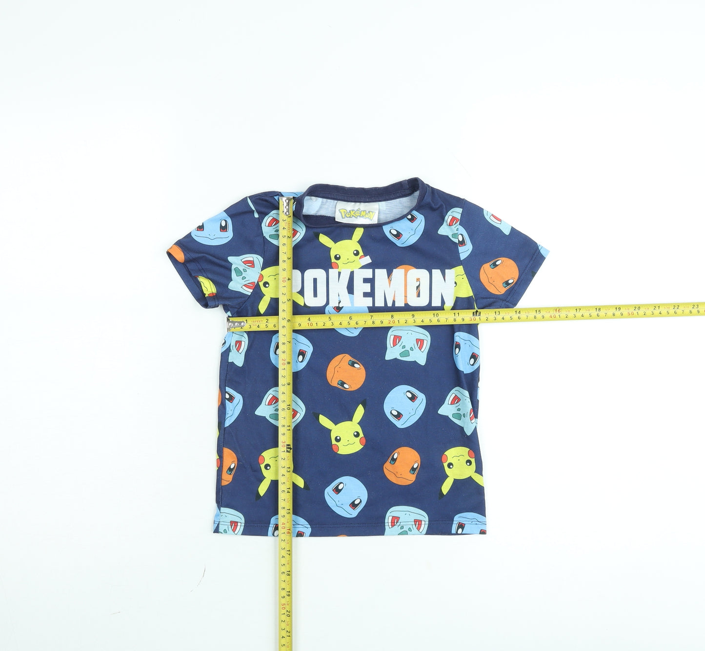 Pokémon Boys Blue Graphic T-Shirt Pikachu Print 5-6 Years Short Sleeve