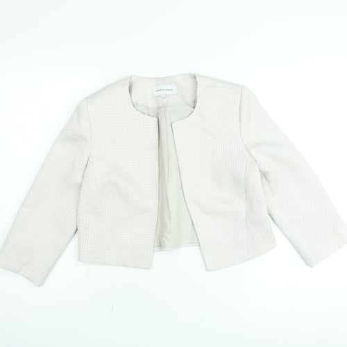 Fenn Wright Manson Women's Ivory Cropped Bouclé Jacket Size 10