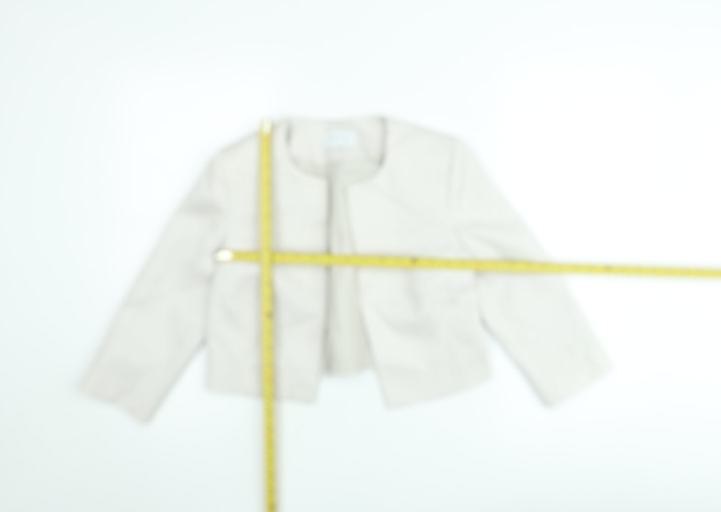 Fenn Wright Manson Women's Ivory Cropped Bouclé Jacket Size 10