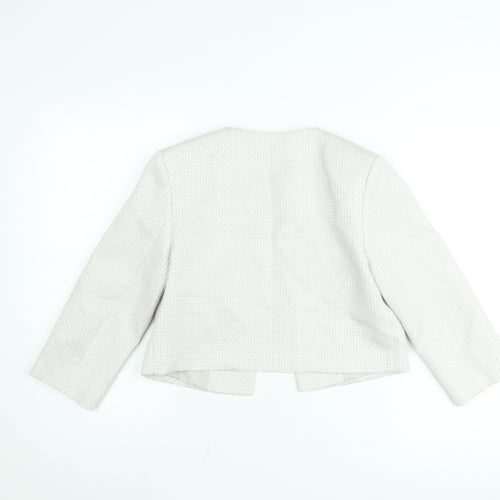 Fenn Wright Manson Women's Ivory Cropped Bouclé Jacket Size 10