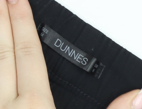 Dunnes Womens Black Cotton Elastic Waist Casual Shorts M
