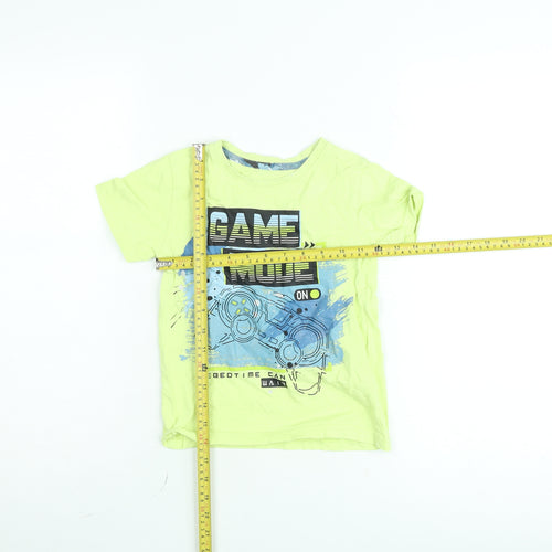 Dunnes Stores Boys Yellow Graphic Gaming Print T-Shirt 5-6 Years