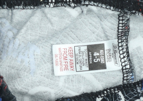 Marvel Spider-Man Boys Black Pyjama Pants 4-5 Years Superhero Sleepwear