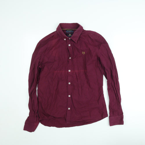 XV Kings Men's Red Long Sleeve Button-Up Shirt Size M Regular Fit Cotton