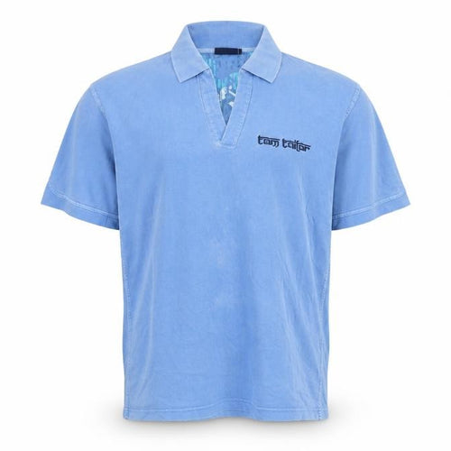 Tom Tailor Men's Blue XL Cotton Short Sleeve Polo Shirt