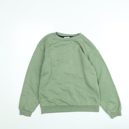 Primark Teens Green Pullover Sweatshirt 146cm Cotton Blend Casual