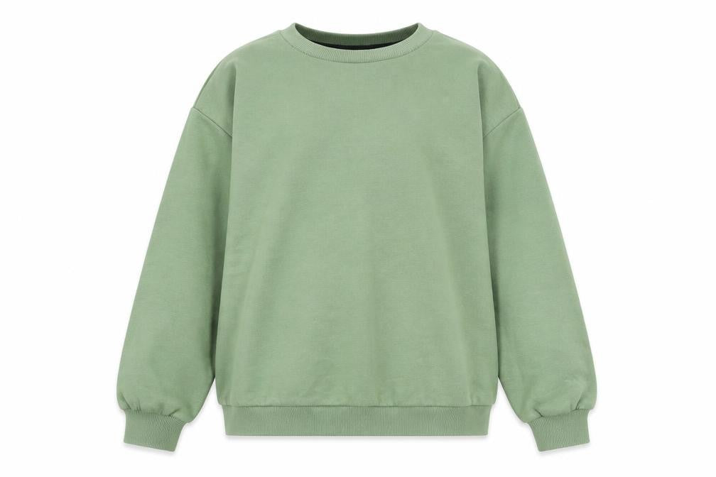 Front view of Primark Teens Green Pullover Sweatshirt 146cm Cotton Blend Casual