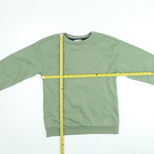 Primark Teens Green Pullover Sweatshirt 146cm Cotton Blend Casual