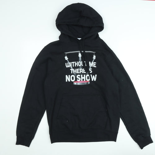 Port & Company Women's Black Pullover Hoodie Size S Graphic Print