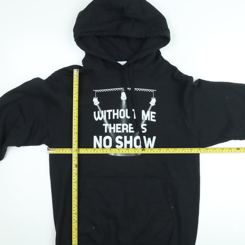 Port & Company Women's Black Pullover Hoodie Size S Graphic Print