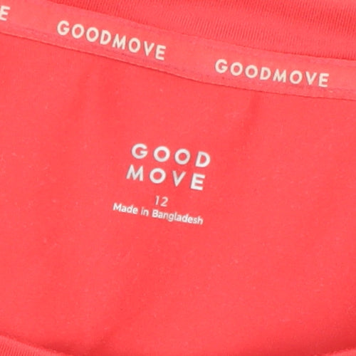 Marks and Spencer Goodmove Red Long Sleeve Stretch Top Women’s Size 12