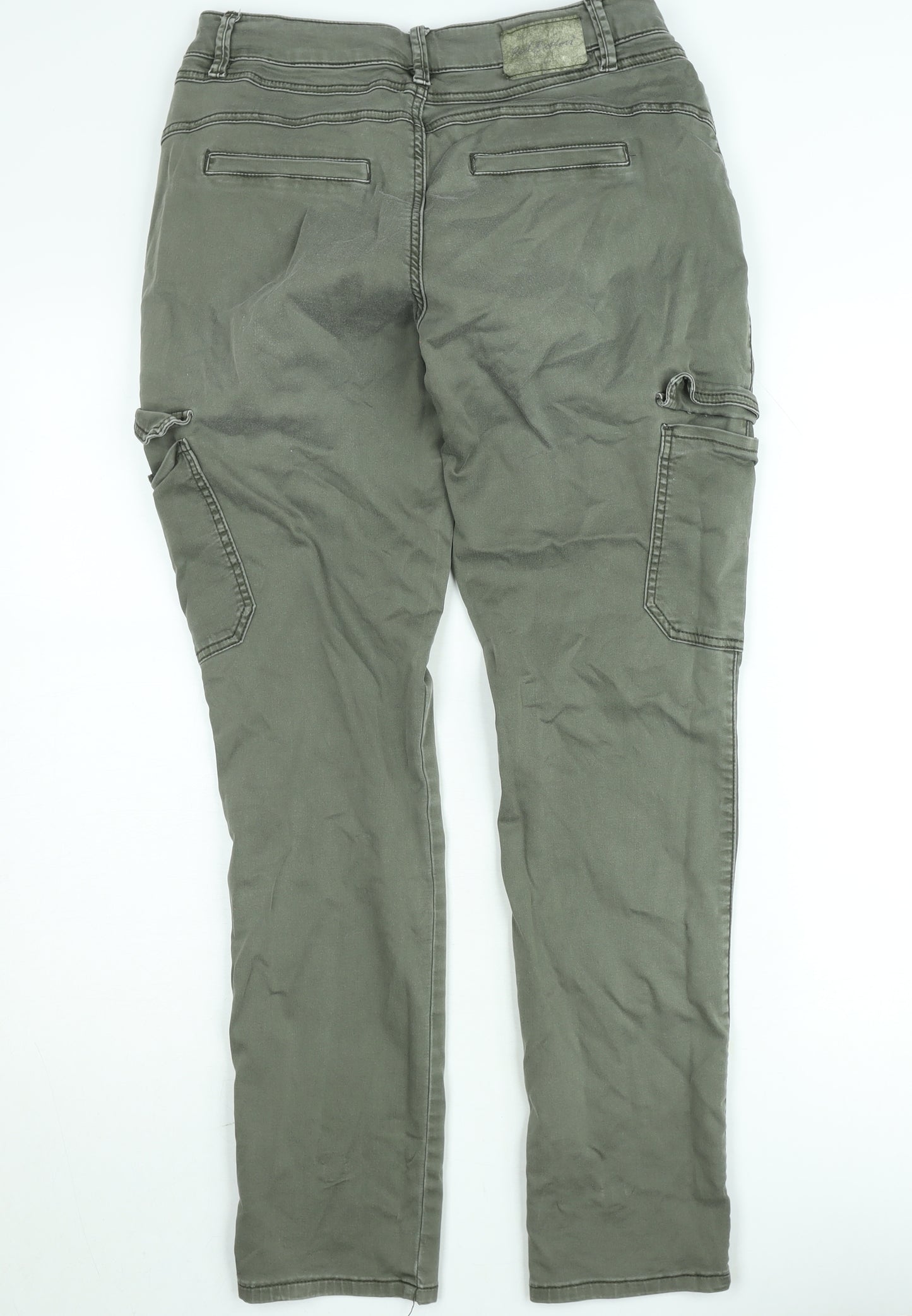 Red Button Women’s Green Cargo Jeans Size 10 Mid Rise Stretch