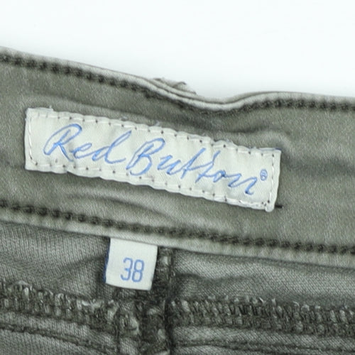 Red Button Women’s Green Cargo Jeans Size 10 Mid Rise Stretch