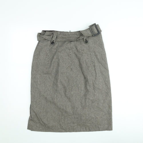Apanage Women’s Grey Herringbone Pencil Skirt Size 10