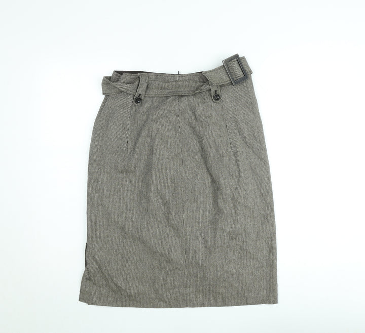 Apanage Women’s Grey Herringbone Pencil Skirt Size 10