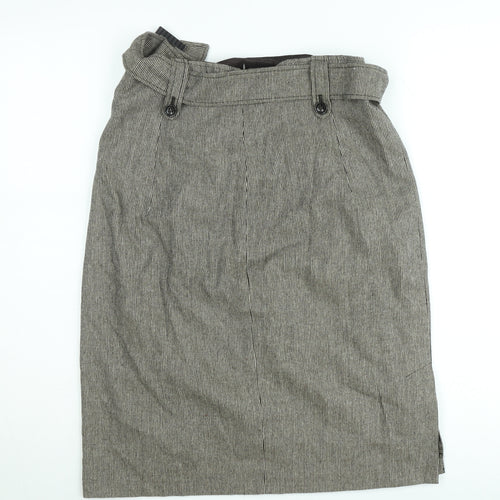 Apanage Women’s Grey Herringbone Pencil Skirt Size 10