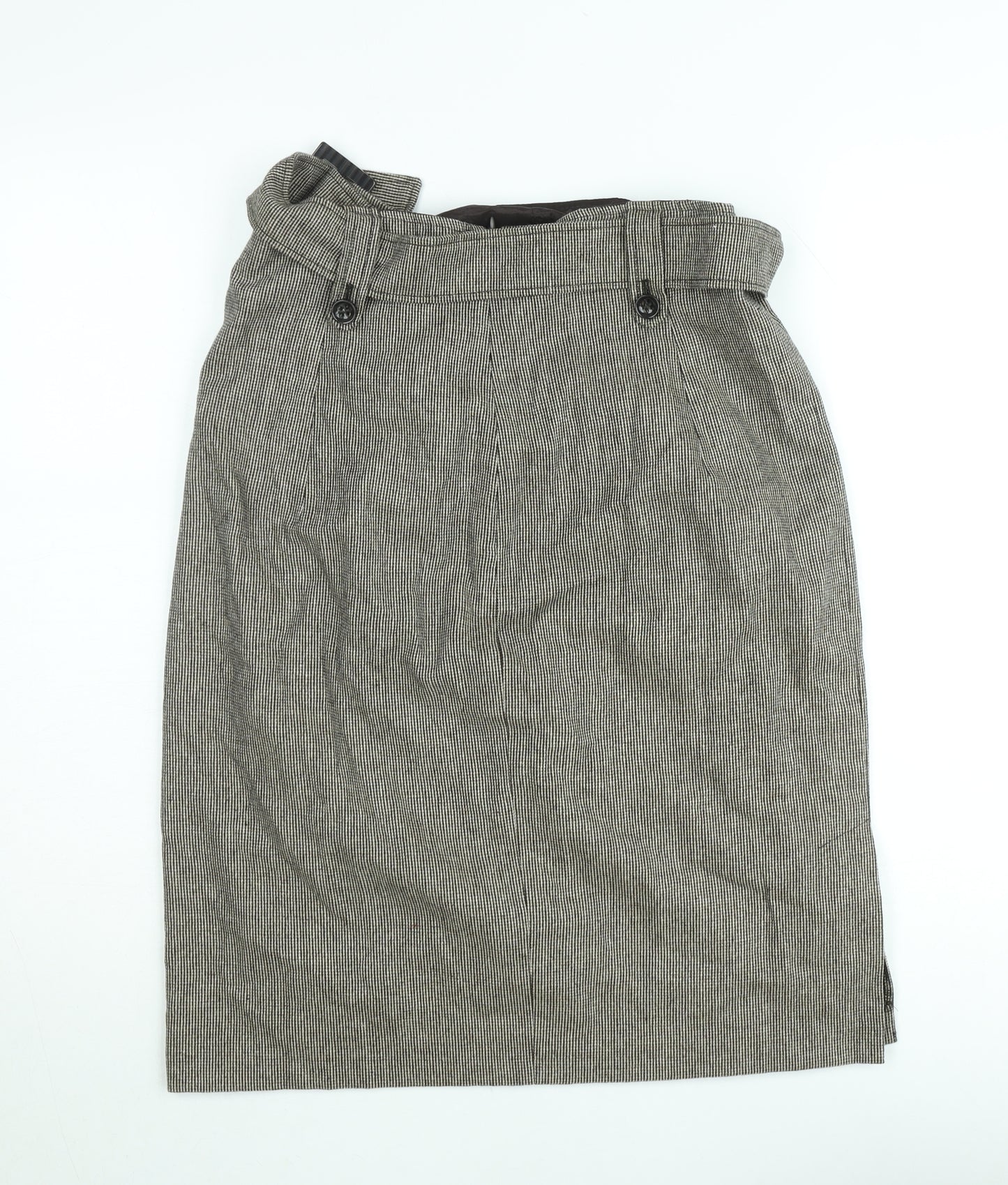 Apanage Women’s Grey Herringbone Pencil Skirt Size 10