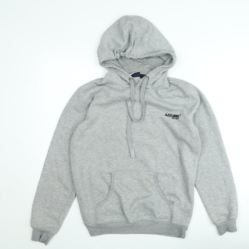 Azzurri Sport Men's Grey Pullover Hoodie Medium Fleece Regular Fit