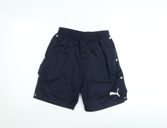 Puma Men's Blue Regular Fit Sweat Shorts Size M Elastic Waist