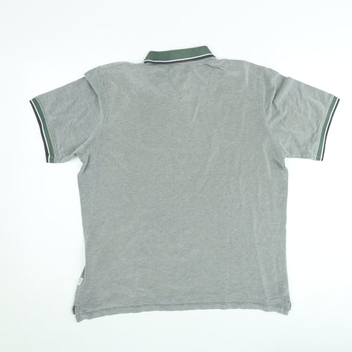 Jack & Jones Men’s Grey Collared Short Sleeve Polo Shirt Size L