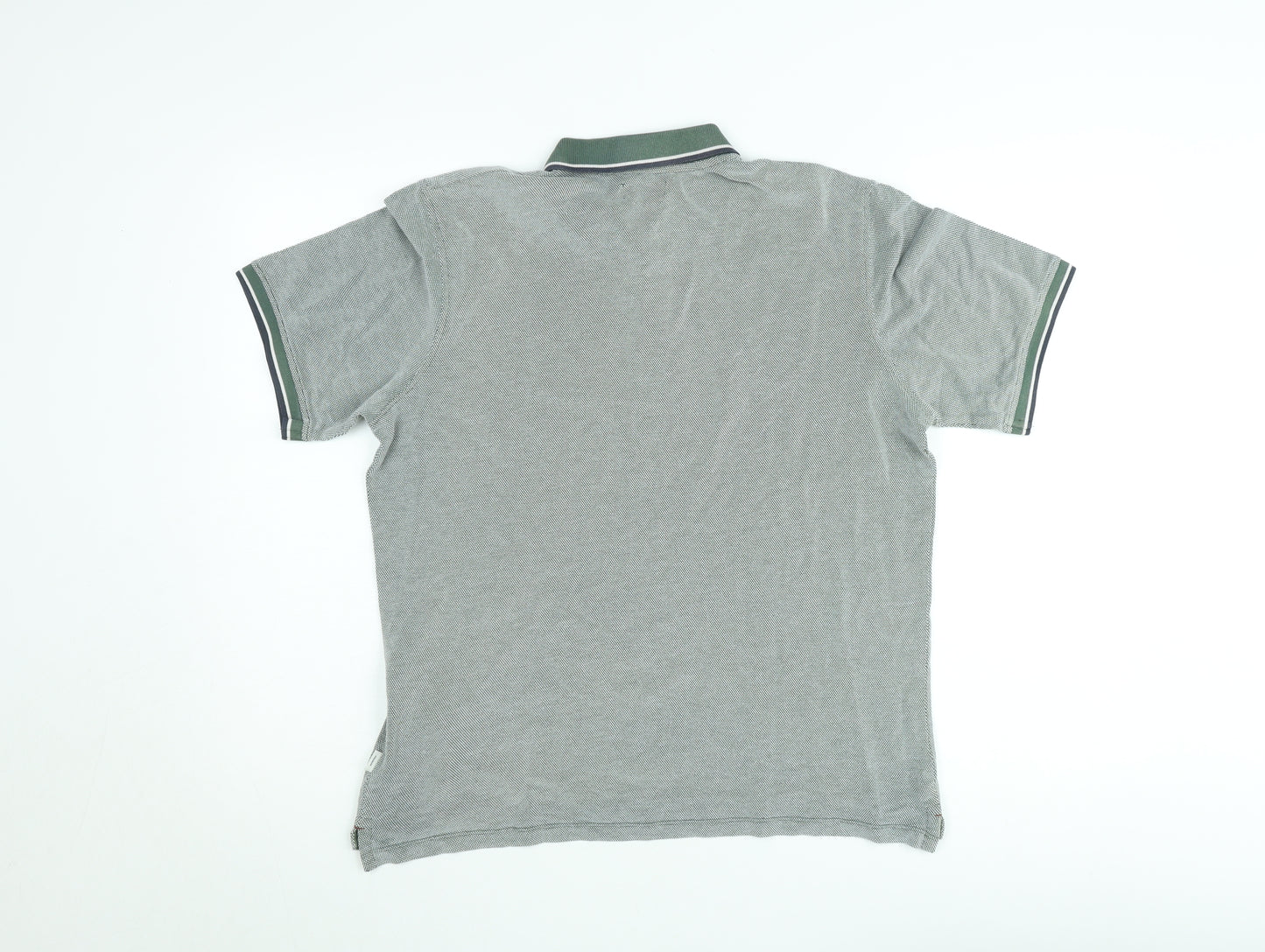Jack & Jones Men’s Grey Collared Short Sleeve Polo Shirt Size L
