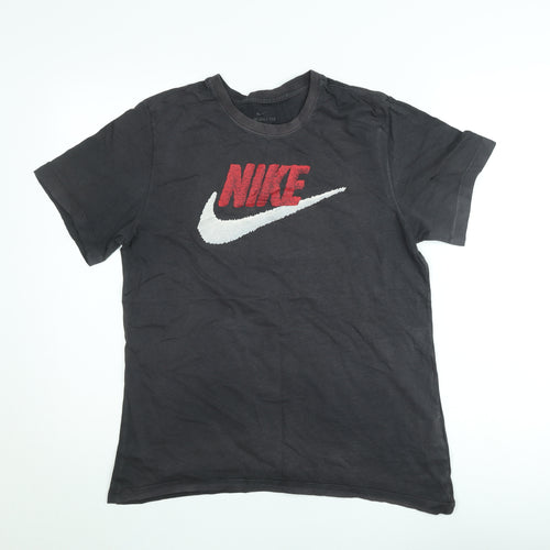 Nike Men's Black Crew Neck Short Sleeve Graphic T-Shirt M