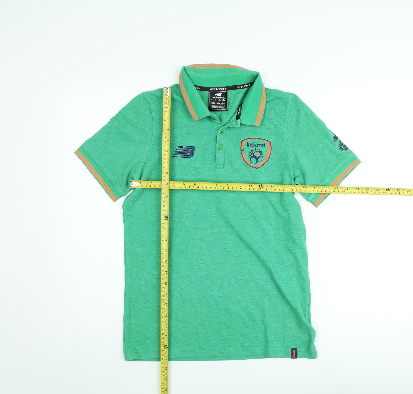 New Balance Men's Green Ireland Polo Shirt Size S Football Sportswear