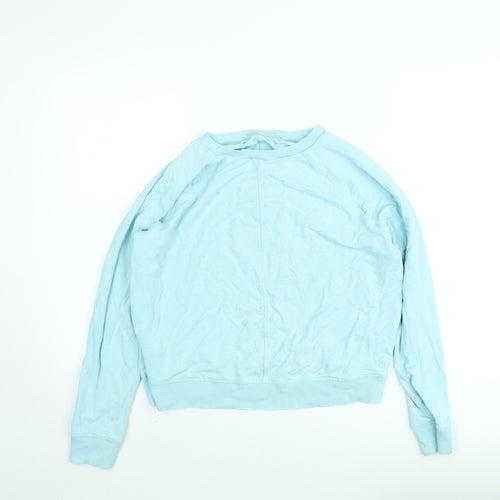 Marks and Spencer Goodmove Women's Blue Cotton Pullover Sweatshirt Size S