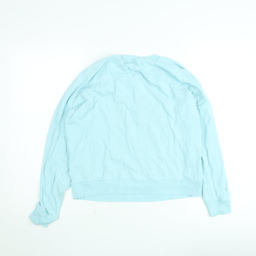 Marks and Spencer Goodmove Women's Blue Cotton Pullover Sweatshirt Size S